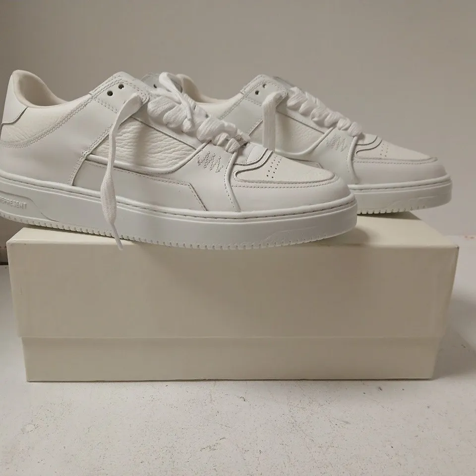 BOXED PAIR OF REPRESENT APEX TRAINERS IN OFF WHITE SIZE UK 10
