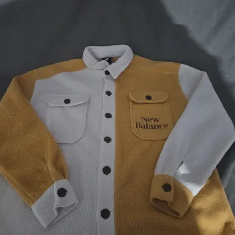 NEW BALANCE COLOUR-BLOCK FLEECE JACKET - SIZE S