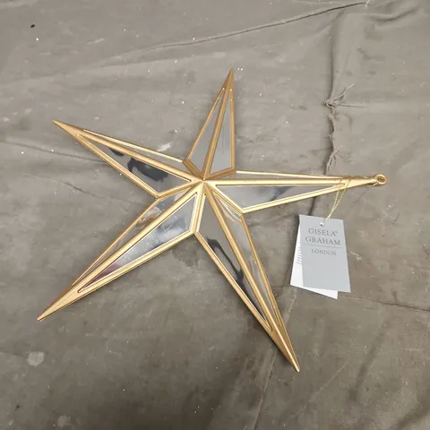 APPROXIMATELY 45 GISELA GRAHAM GOLD MIRROR STAR ORNAMENTS