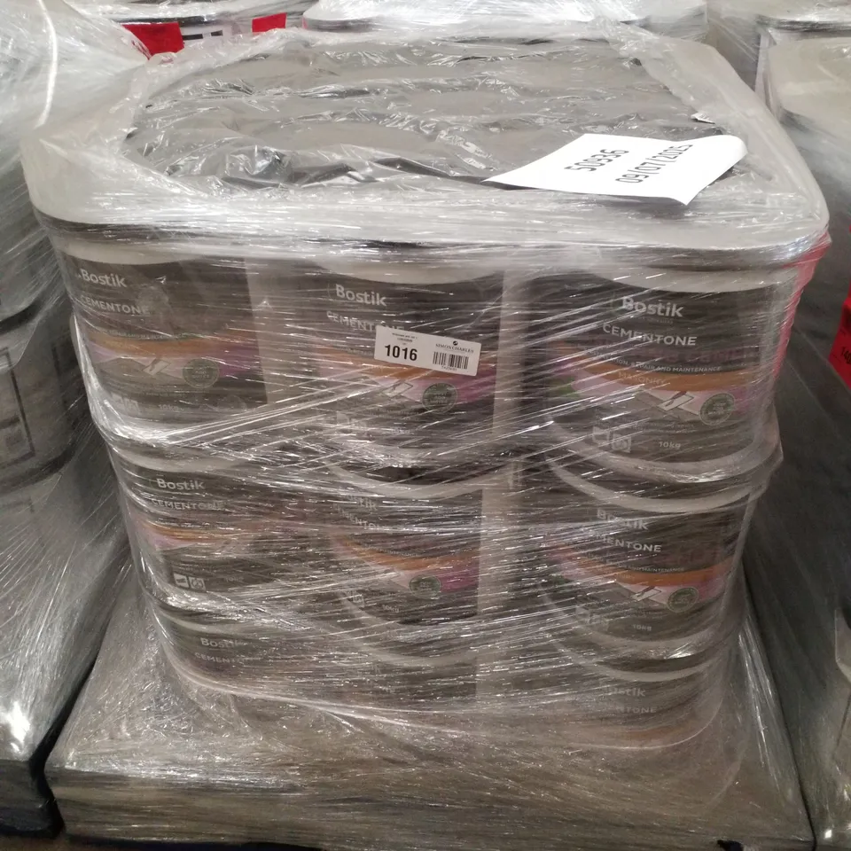 PALLET CONTAINING APPROXIMATELY 45 BUCKETS OF BOSTIK CEMENTONE RAPID SETTING WATERPROOF CEMENT 10KG