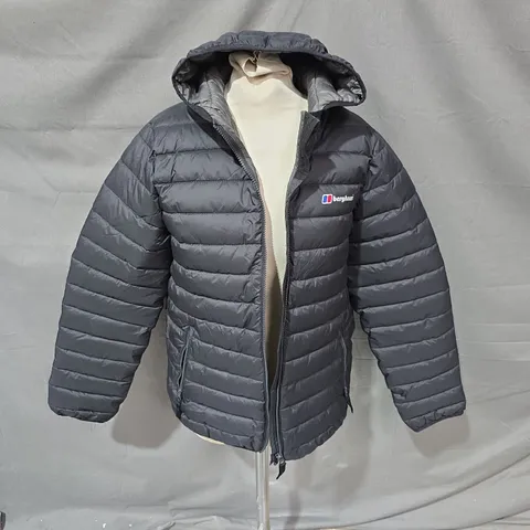 BERGHAUS PADDED HOODED JACKET – KIDS' SIZE 13, DARK GREY
