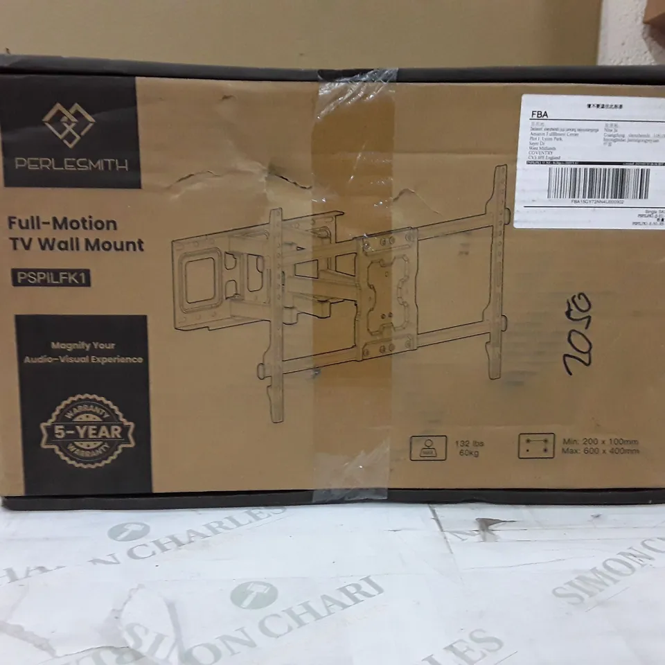 BOXED PERELSMITH FULL MOTION TV WALL MOUNT 