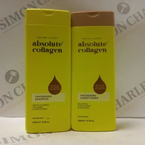 BOX OF 2 MAXINE LACEBY THICKENING COLLAGEN COMPLEX PRODUCTS TO INCLUDE SHAMPOO 250ML & CONDITIONER 250ML