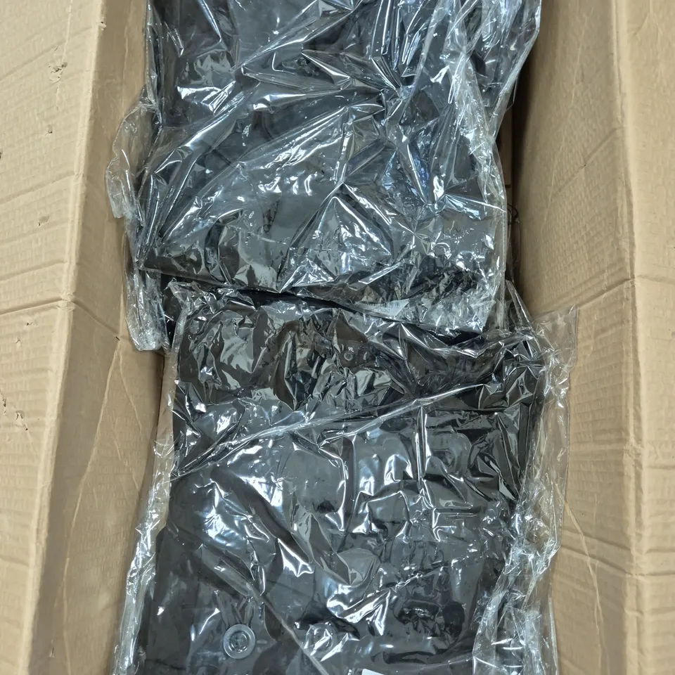 BOX OF APPROXIMATELY 6 BELTED COATS IN BLACK SIZE XL