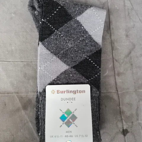 BURLINGTON DUNDEE ARGYLE SOCKS – MEN, UK 6.5–11