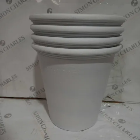 FLOURISH POLYPROPYLENE SHELL POT X4