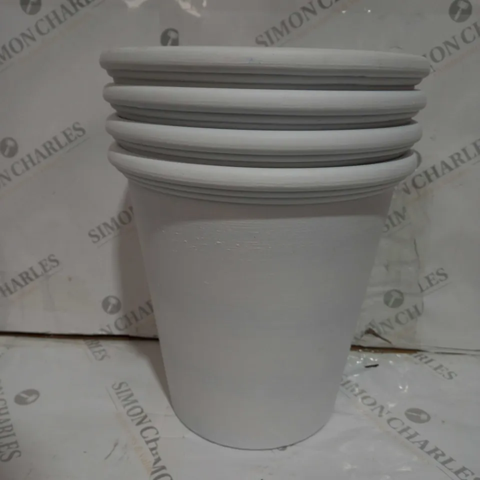 FLOURISH POLYPROPYLENE SHELL POT X4