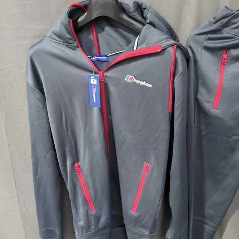 BERGHAUS TRACKSUIT  – NAVY WITH RED ZIPS, SIZE S