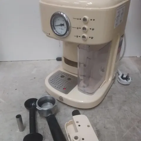 SWAN RETRO CREAM ESPRESSO COFFEE MACHINE