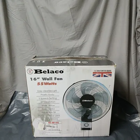 BELACO 16IN WALL FAN - 55W - BOXED