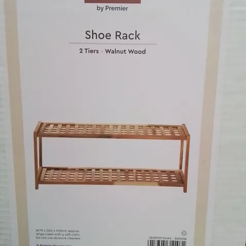 BOXED MAISON 2-TIER SHOW RACK IN WALNUT WOOD