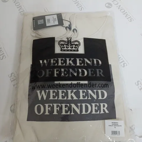 WEEKEND OFFENDER HOODED JUMPER SIZE XL 