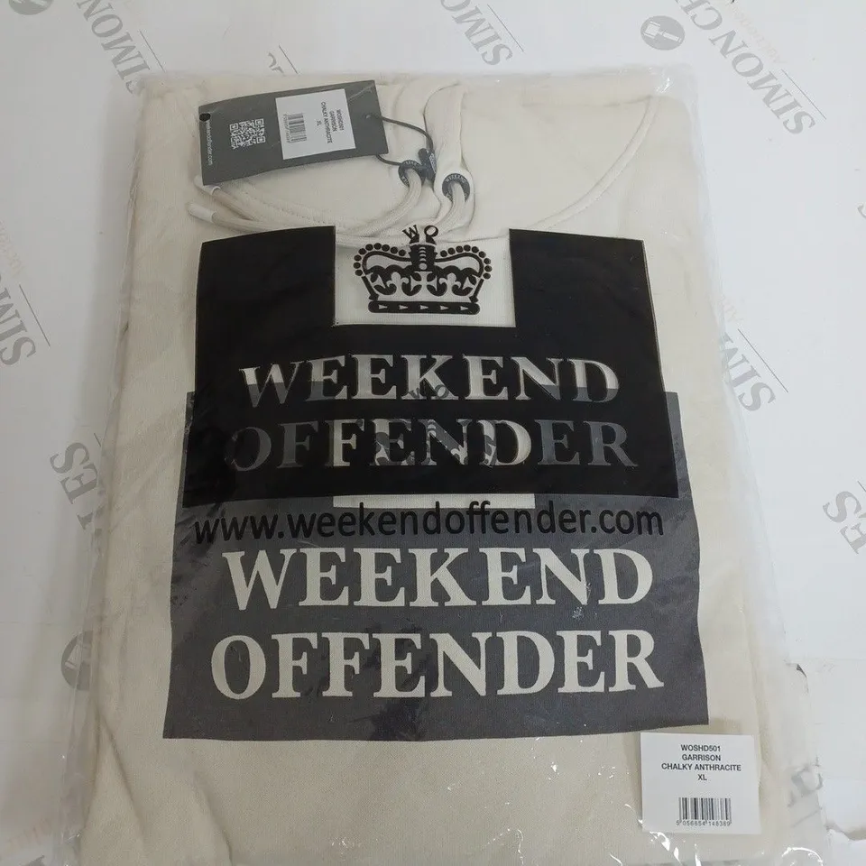 WEEKEND OFFENDER HOODED JUMPER SIZE XL 