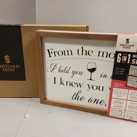 BRAND NEW BOXED KITCHEN FUN COLLECTION 6-IN-1 INTERCHANGEABLE SIGN