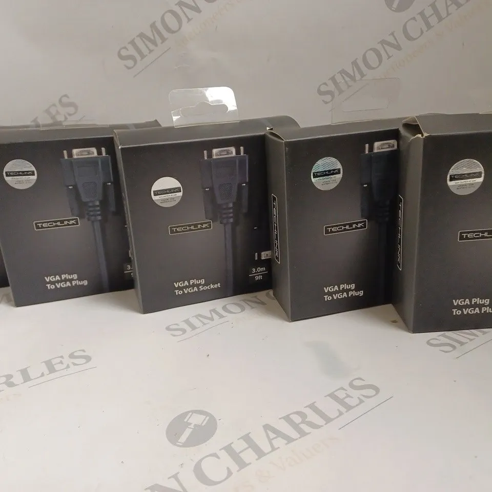 5 X TECHLINK VGA TO VGA PLUG 