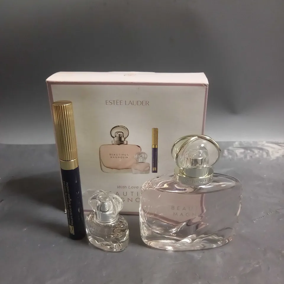 BOXED ESTEE LAUDER BEAUTIFUL MAGNOLIA EAU DE PARFUM & MASCARA SET 