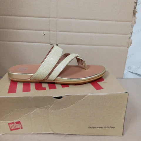 FITFLOP GRACIE THONG SANDALS GOLD SIZE 5