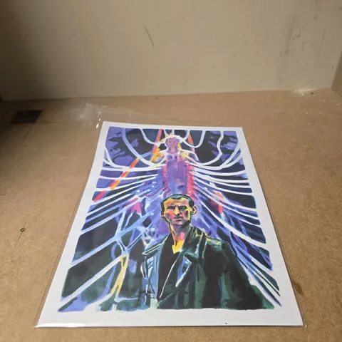 DE WHO CHRISTOPHER ECCLESTON COLOURFUL POSTER PRINT – ABSTRACT SCI-FI STYLE ARTWORK