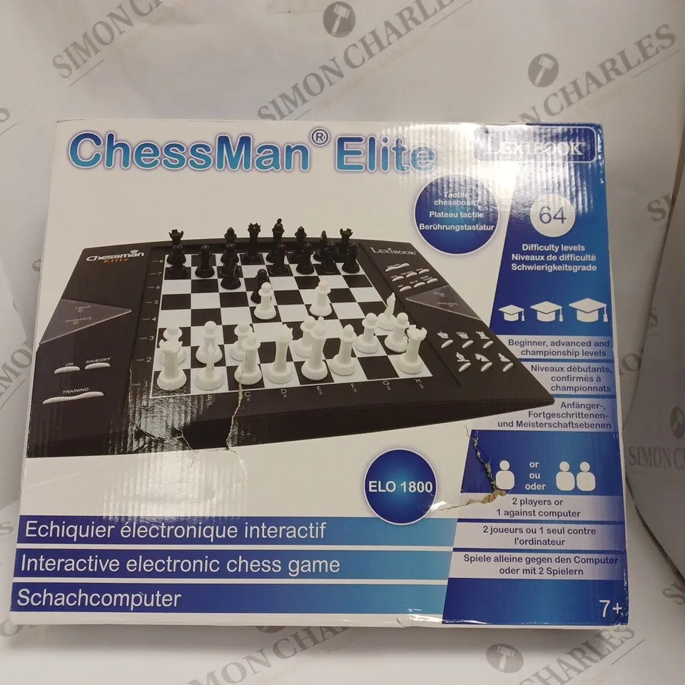 BOXED LEXIBOOK CG1300 CHESSMAN ELITE, INTERACTIVE ELECTRONIC CHESS RRP £53.99