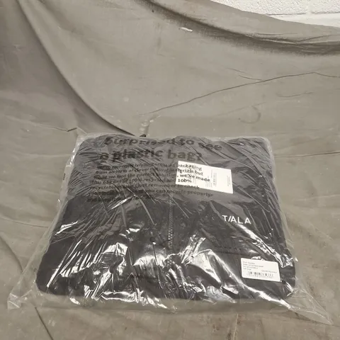 T/ALA 1/4 ZIP FLEECE JACKET BLACK/IVORY SMALL BAGGED WITH TAGS