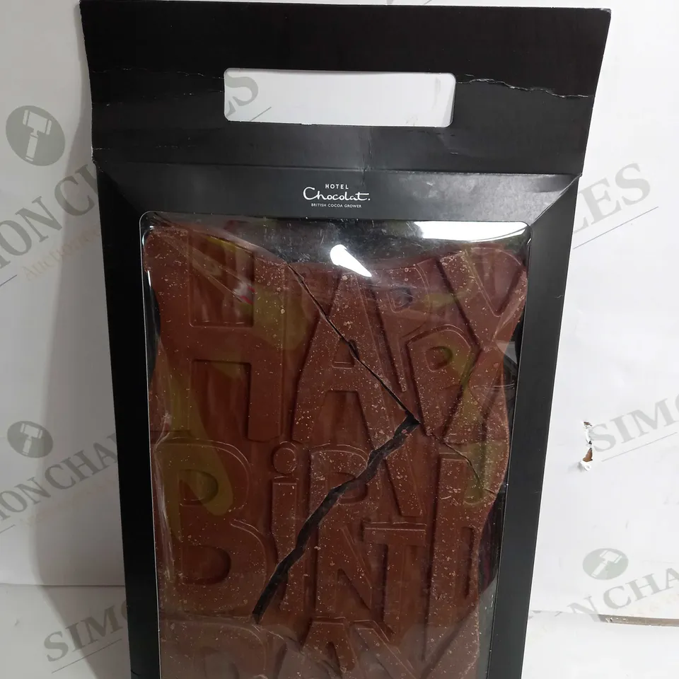 HOTEL CHOCOLATE HAPPY BIRTHDAY MILK GRAND SLAB RRP £16