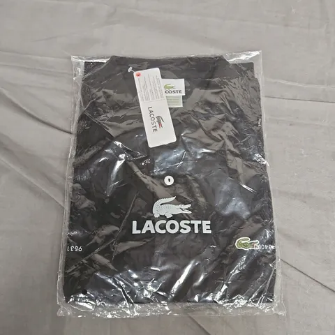 BAGGED LACOSTE POLO IN BLACK - LARGE