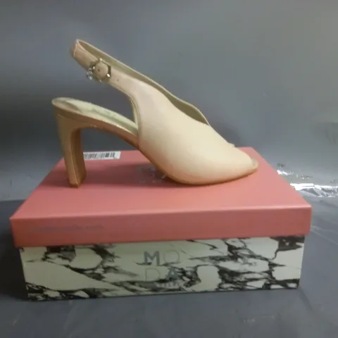 MODA IN PELLE CHRISSI LEATHER PEEP TOE SLINGBACK SANDALS NUDE SIZE EU 40