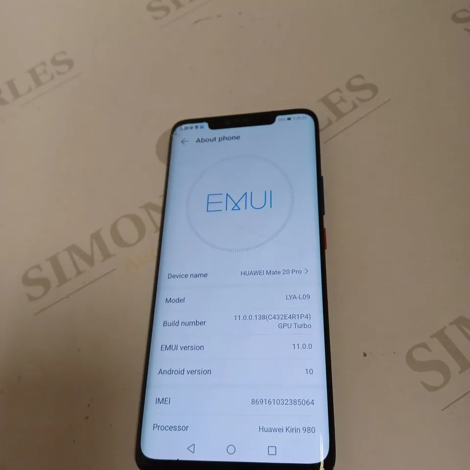 HUAWEI MATE 20 PRO - MODEL LYA-L09