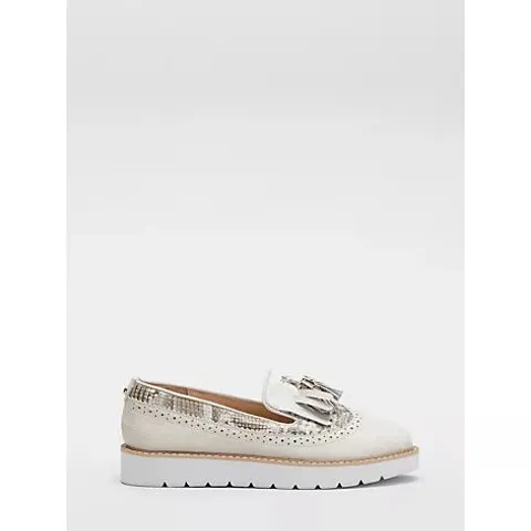 MODA IN PELLE EILANI LOAFER- OFF WHITE SIZE 6