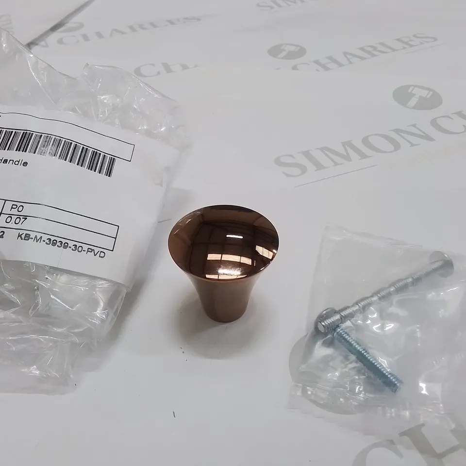 LOT OF APPROXIMATELY 90 BRAND NEW BONITO ROSE GOLD 30MM KNOBS HANDLES