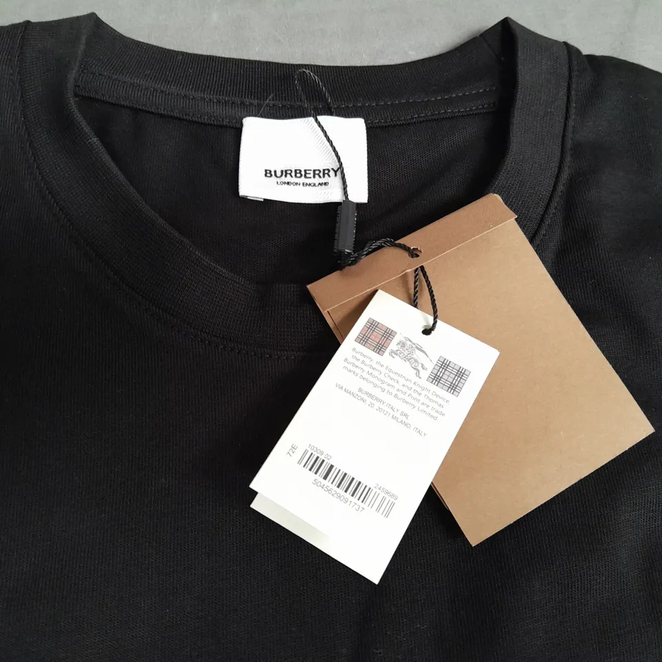 BURBERRY BLACK CREW T-SHIRT - SIZE UNSPECIFIED