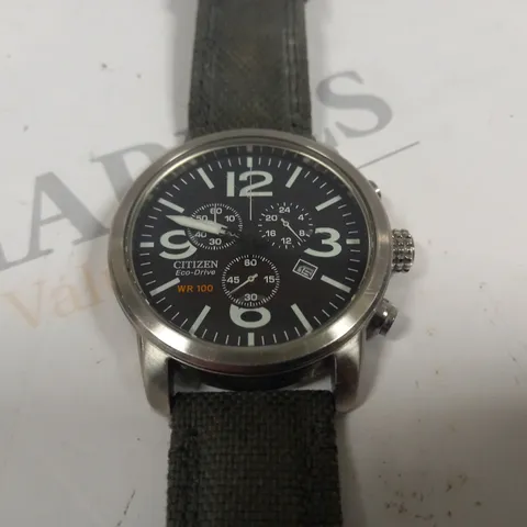CITIZEN ECO-DRIVE WATCH WITH CANVAS STRAP
