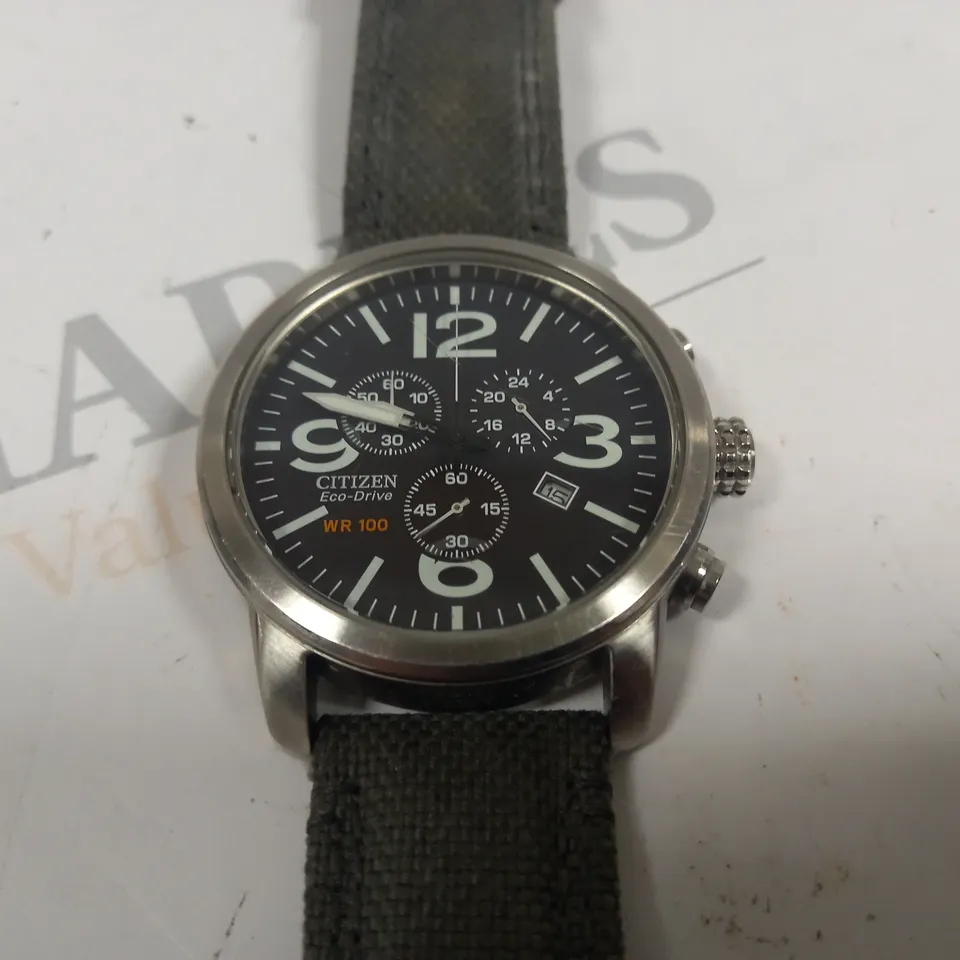 CITIZEN ECO-DRIVE WATCH WITH CANVAS STRAP