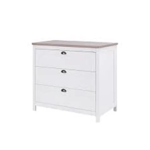 BOXED TUTTI BAMBINI VERONA CHEST CHANGER - WHITE AND OAK (2 BOXES)