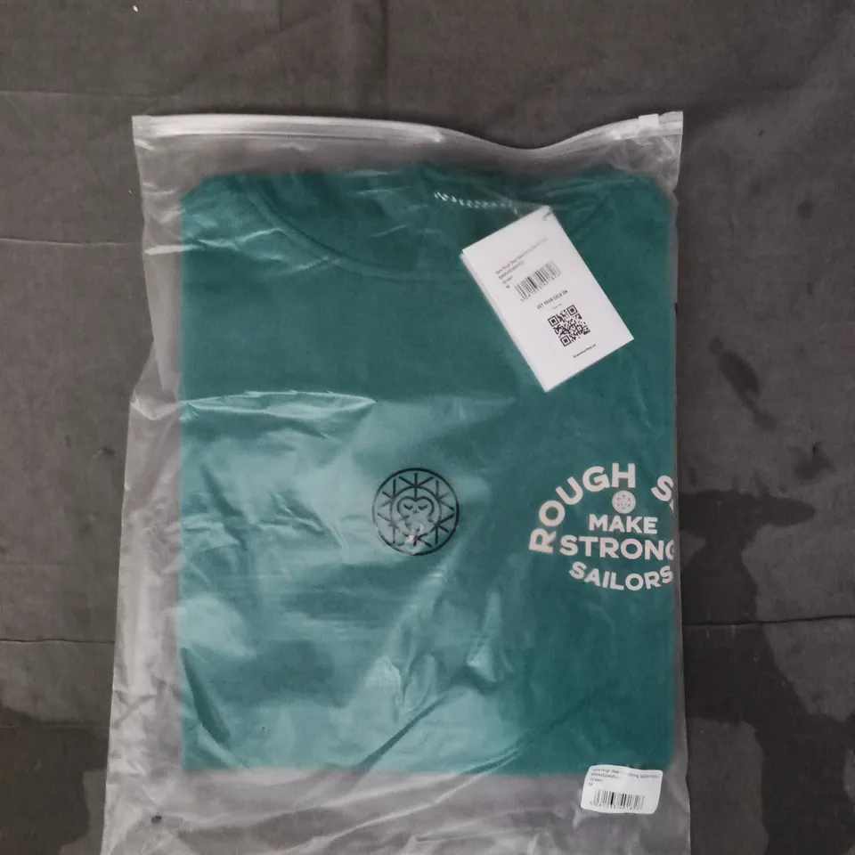 BOX OF APPROXIMATELY 12 BRASS MONKEY MENS ROUGH SEAS MAKE STRONG SAILORS HOODIES IN GREEN SIZE MEDIUM