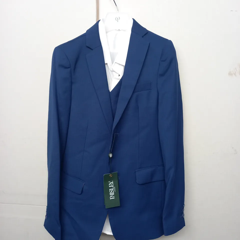PAISLEY KINGSMAN BLUE 4-PIECE SUIT - UK 14