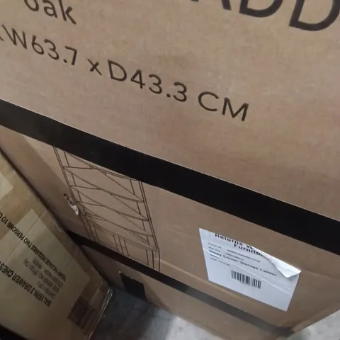 BOXED DUNELM OLNEY CORNER STORAGE LADDER - OAK (1 BOX)