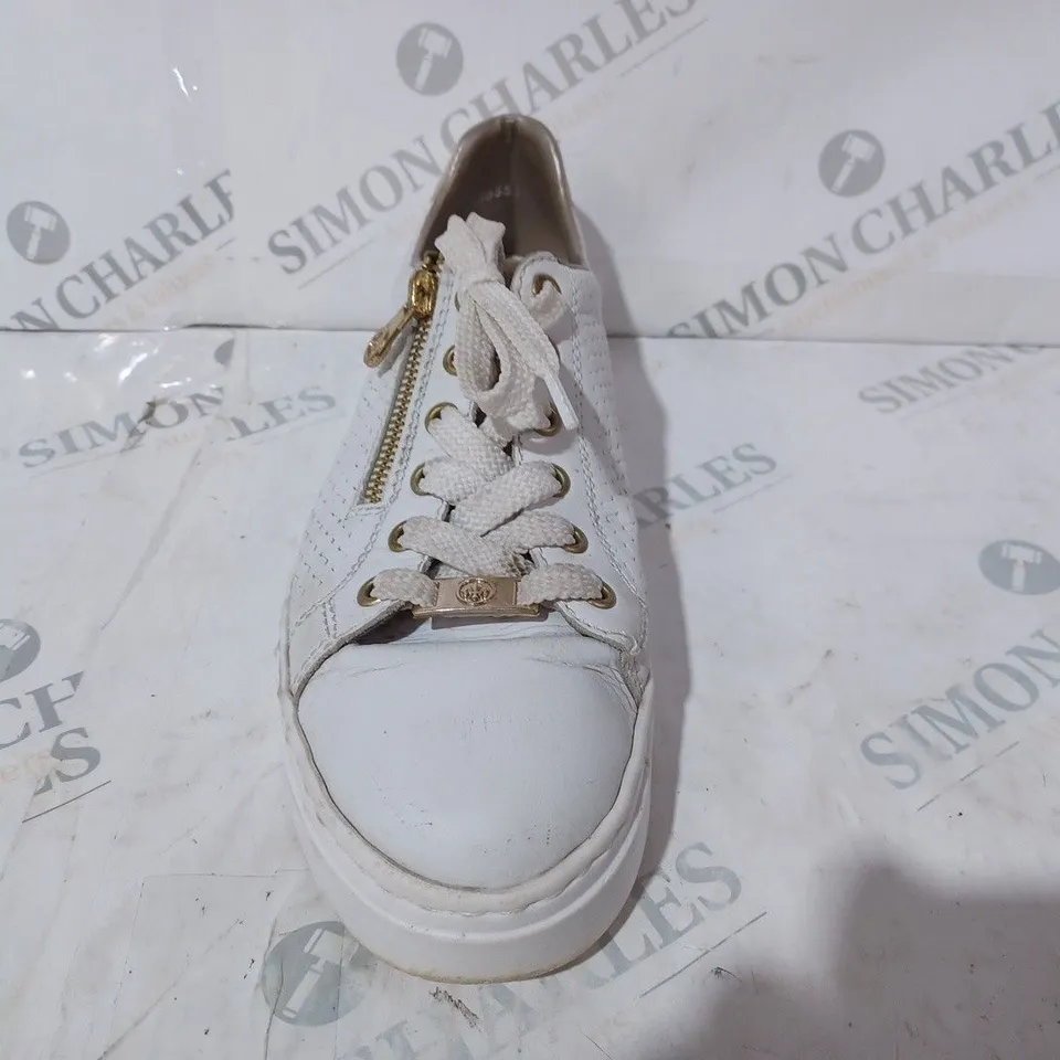 PAIR OF RIEKER CHUNKY SOLE TRAINERS IN WHITE SIZE 6.5