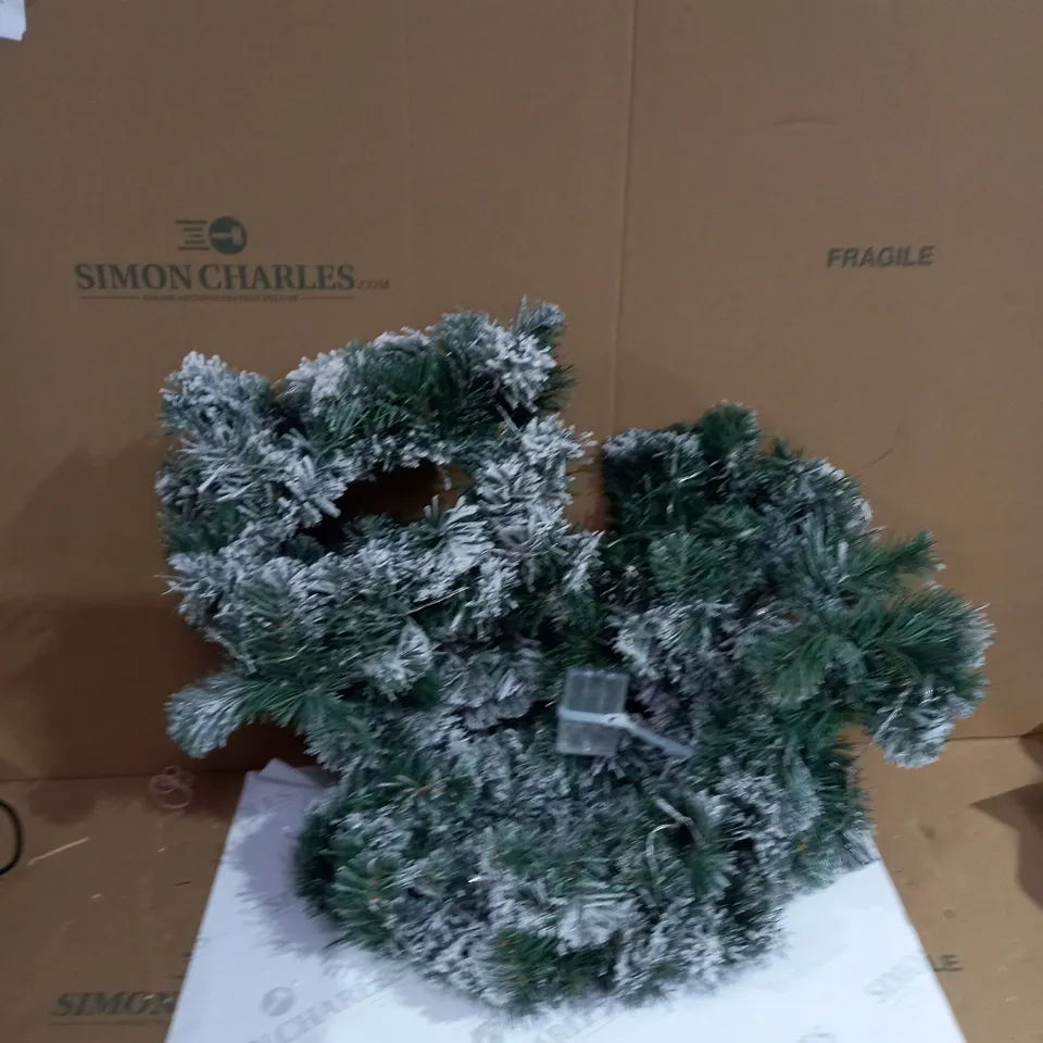 9FT PRELIT EMPEROR FLOCKED GARLAND RRP £44.99