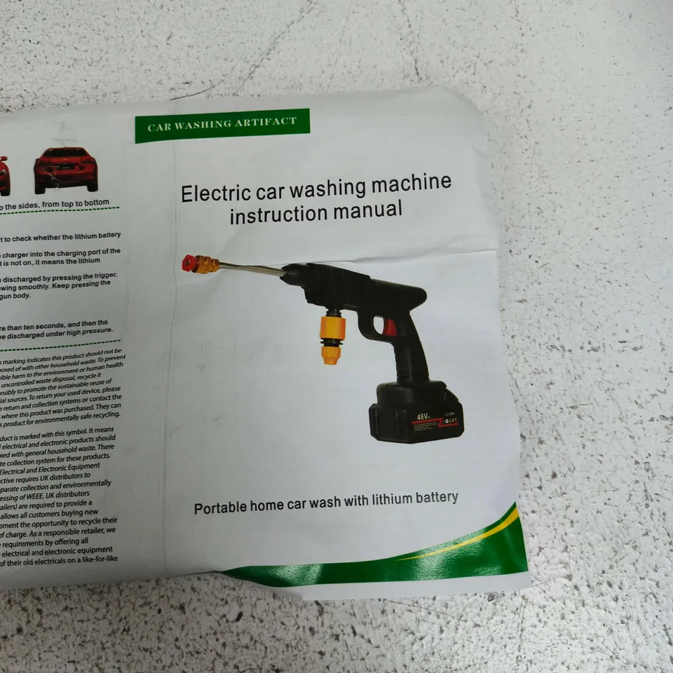 CORDLESS ELECTRIC CAR WASHING KIT WITH 21V LI-ION BATTERY – PORTABLE HOME CAR WASH