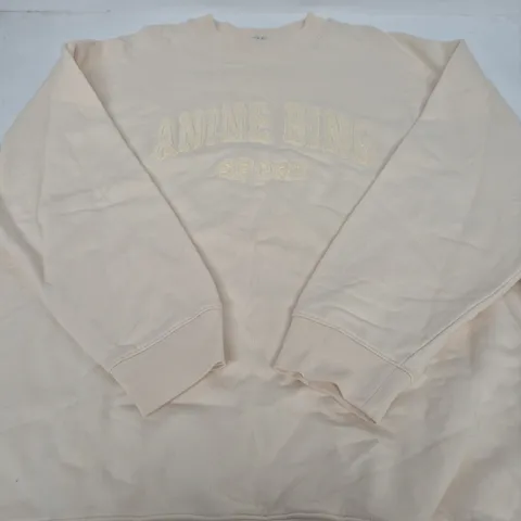 ANINE BING SPORT EMBROIDERED SWEATSHIRT - SIZE M