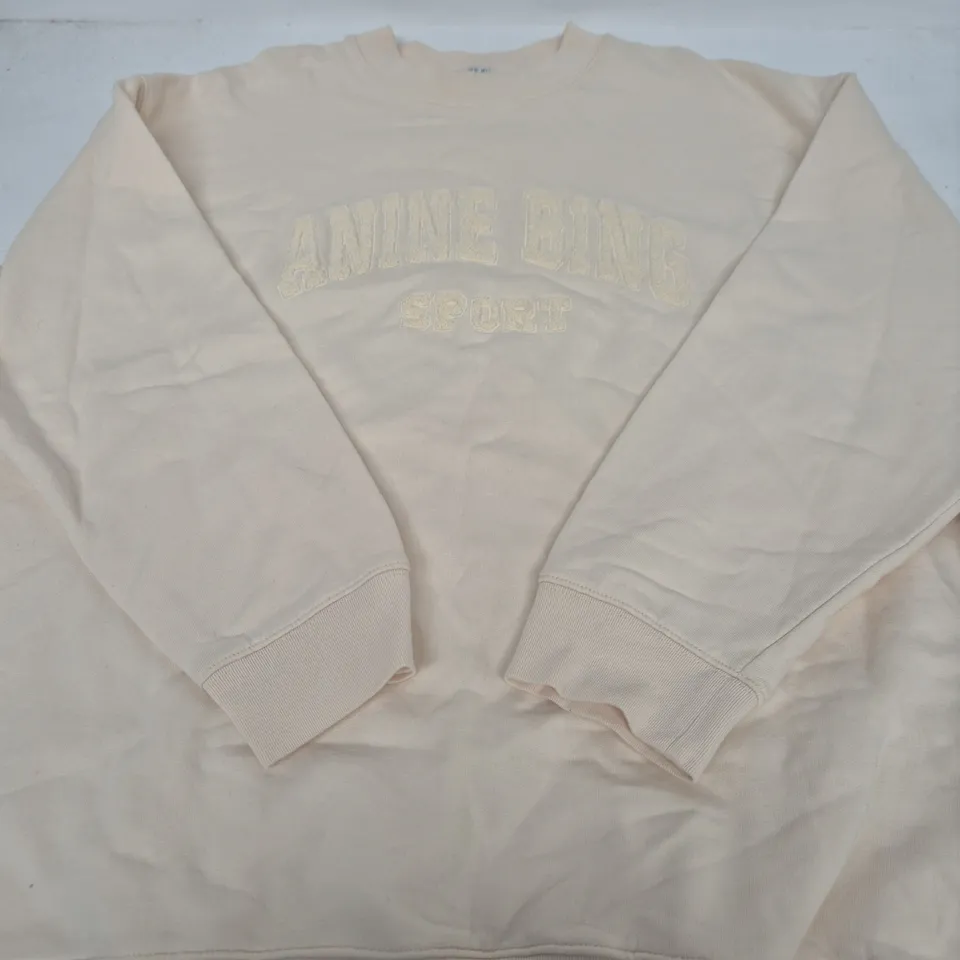 ANINE BING SPORT EMBROIDERED SWEATSHIRT - SIZE M