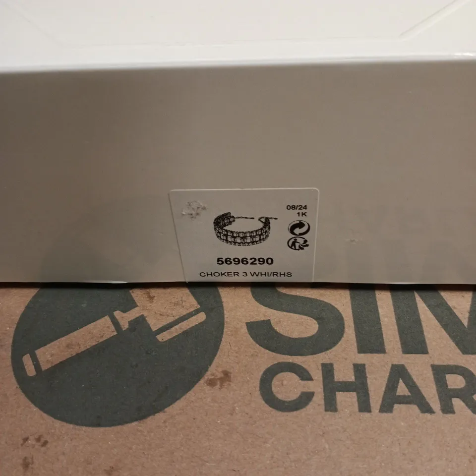 SWAROVSKI CHOKER NECKLACE WITH CLEAR STONES – BOXED