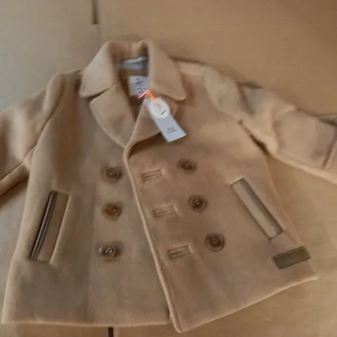 RIVER ISLAND MINI BEIGE COAT - 9/12 MONTHS