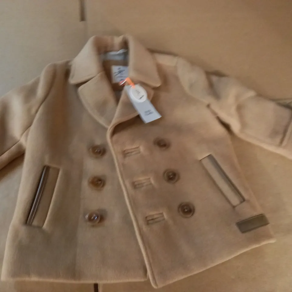 RIVER ISLAND MINI BEIGE COAT - 9/12 MONTHS