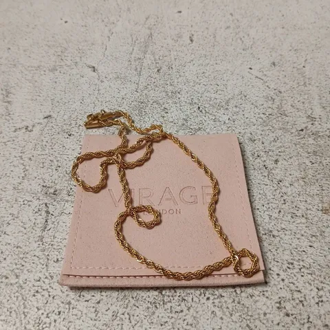 VIRAGE LONDON GOLD-TONE ROPE CHAIN NECKLACE