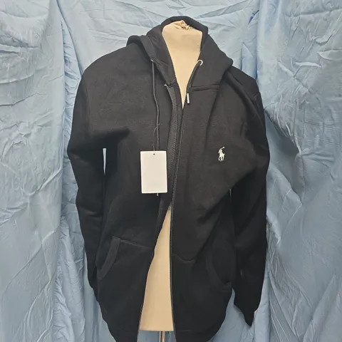 POLO RALPH LAUREN ZIP HOODIE – BLACK – SIZE M