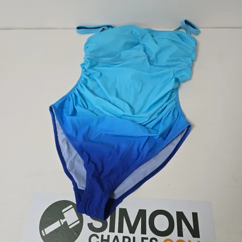 BONPRIX WOMEN'S ONE-PIECE SWIMSUIT – LIGHT BLUE GRADIENT, UK 18 (EUR 44)