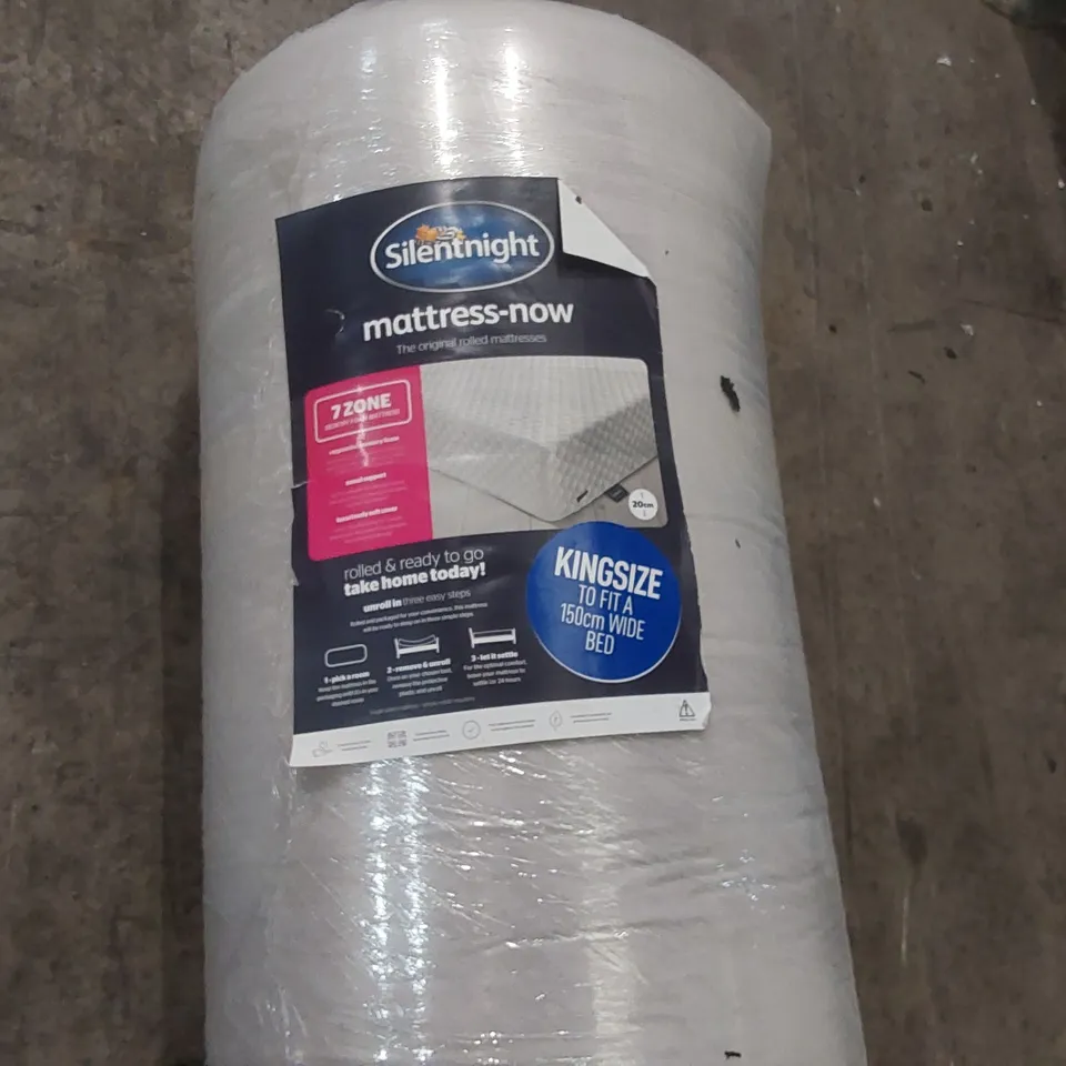 QUALITY BAGGED AND ROLLED FOAM RANGE SILENTNIGHT ZONE ROLLED MEMORY MATTRESS - 5' KING SIZE