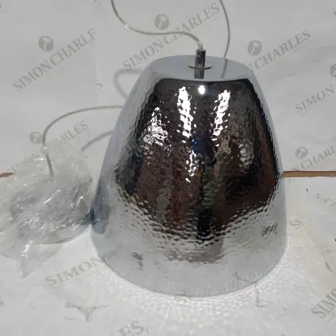 DESIGNER CEILING LIGHT IN SILVER EFFECT